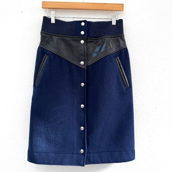 2015 Nike Lab x Sacai Destroyer Wool Skirt - Navy/Black - Small - Picture 1 of 6